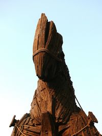 Low angle view of tree against clear sky