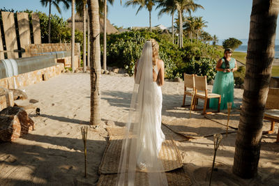 Bride walking down the aisle 