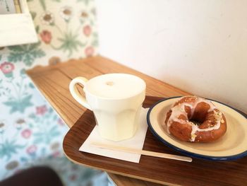 Close-up of breakfast on table