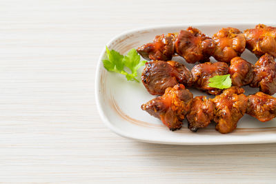 Close-up of food in plate