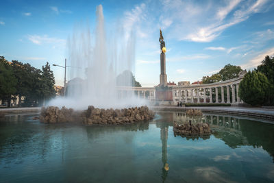 Fountain in water