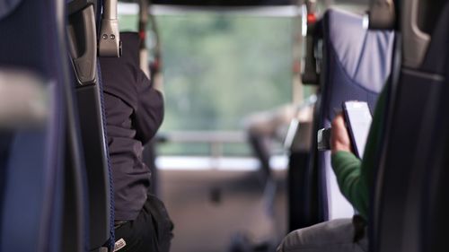 People sitting in bus