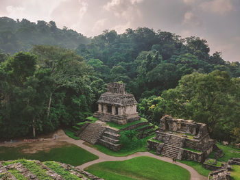 Panoramic view of temple against sky