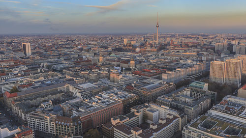 High angle view of cityscape