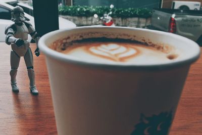 Close-up of coffee on table