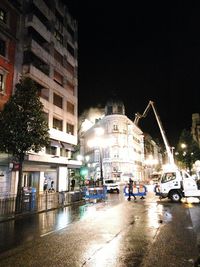 City street at night