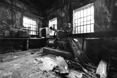 Interior of old abandoned building