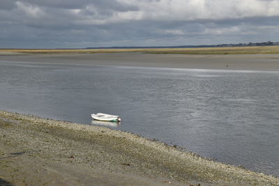 High angle view of sea against sky