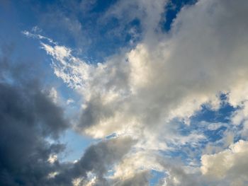 Low angle view of clouds in sky