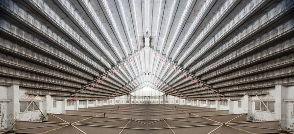 Low angle view of ceiling in factory