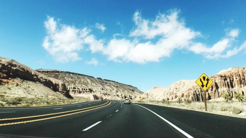 Road passing through mountains