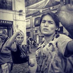 Portrait of man in bus