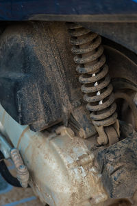 Close-up of rusty machine part