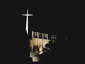 View of illuminated lights at night