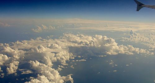 Aerial view of cloudscape against sky