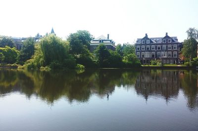 Reflection of built structures in water