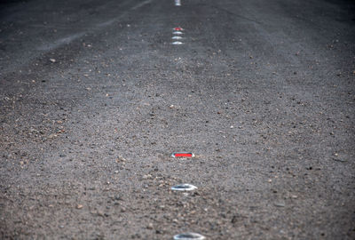 High angle view of road