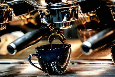 Close-up of coffee on table