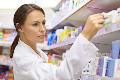 Pharmacist working at pharmacy