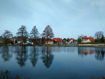 Reflection of trees in water