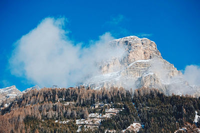 Panoramic view of landscape against blue sky