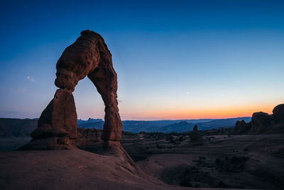 Rock formations at sunset