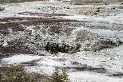 High angle view of waterfall