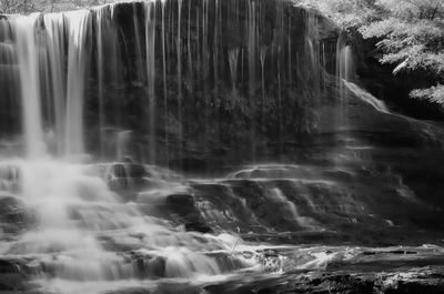 Scenic view of waterfall