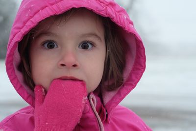 Close-up portrait of girl