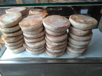 Close-up of macaroons for sale in store