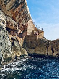 Rock formations at seaside