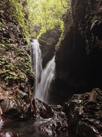 River flowing through rocks