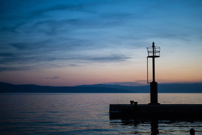 Calm evening at the sea in malinska, croatia