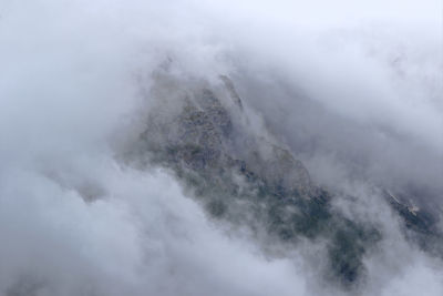 Low angle view of mountain against sky