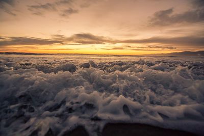 Scenic view of cloudscape against sky during sunset