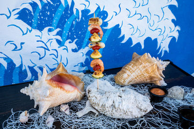 Close-up of fish in sea