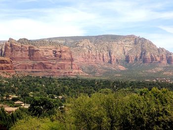 View of rock formations against sky