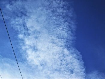 Low angle view of vapor trail in sky