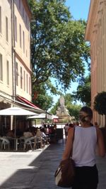 Man walking on city street