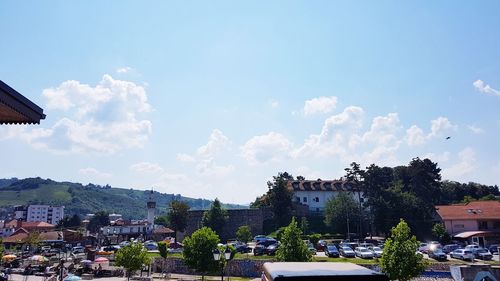 Panoramic shot of townscape against sky