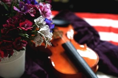 Close-up of person playing guitar