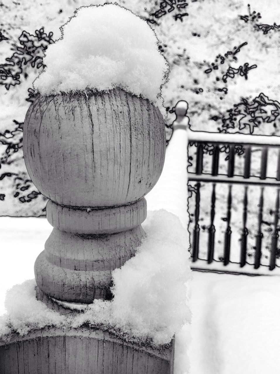 snow, winter, cold temperature, weather, season, frozen, covering, built structure, building exterior, architecture, close-up, white color, wood - material, day, house, outdoors, metal, no people, wall - building feature, nature