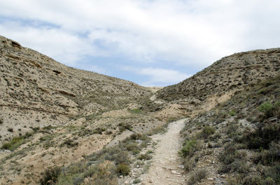 Low angle view of mountain against sky