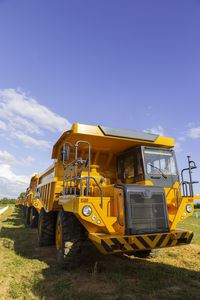 Pit mine with a large dump truck