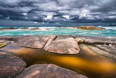 Scenic view of sea against sky