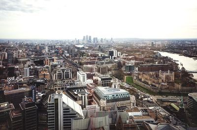 High angle view of cityscape