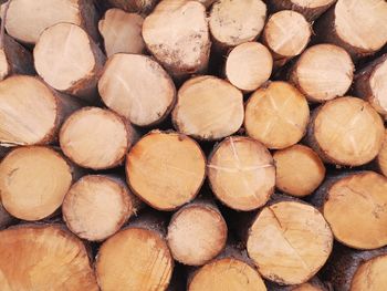 Full frame shot of logs