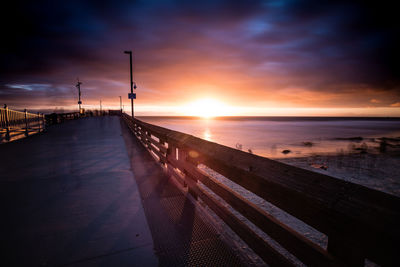 Scenic view of sunset over sea