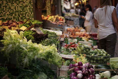 People in vegetable market