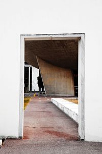 Closed door of building